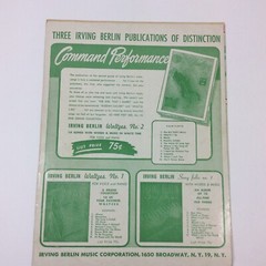 Alexanders Ragtime Band Irving Berlin 20th Century Fox Vintage Sheet Music