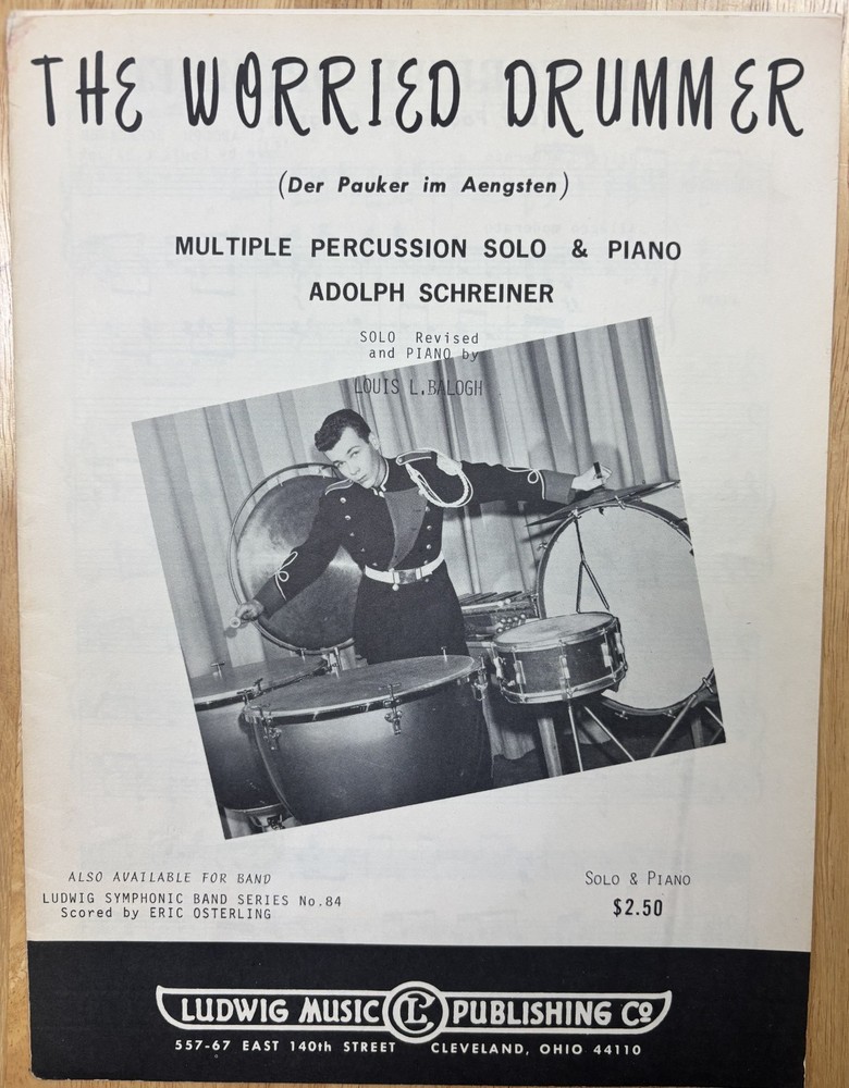 The Worried Drummer, Multiple Percussion & Piano, Schreiner, arr. Balogh, Ludwig