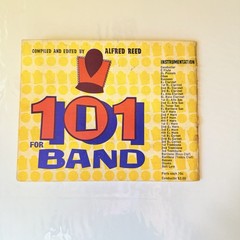 Vintage « 101 for Band » Sheet Music Book Charles Hansen 2nd Eb Alto Saxophone