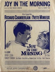 Joy In The Morning ~ Piano Sheet Music By Paul F. Webster 1965 R. Chamberlain