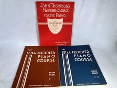 Vintage PIANO Sheet MUSIC Book LOT Thompson MODERN Leila FLETCHER Course Lessons