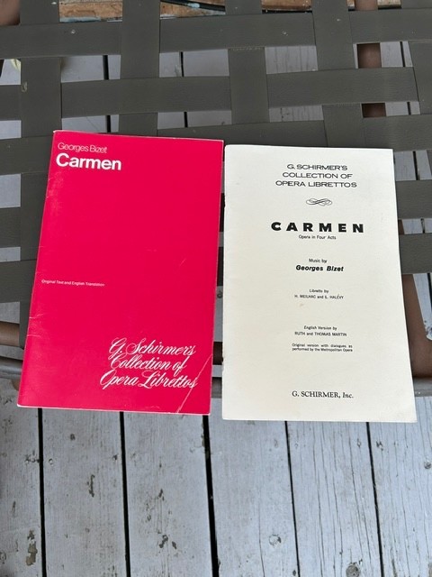 Bizet Carmen Vocal Score & Libretto Bjundle G. Schirmet Met Opera English Ed