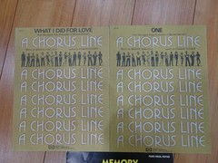 Lot of 3 Vintage Sheet Music A Chorus Line and Cats Piano, vocal, Guitar