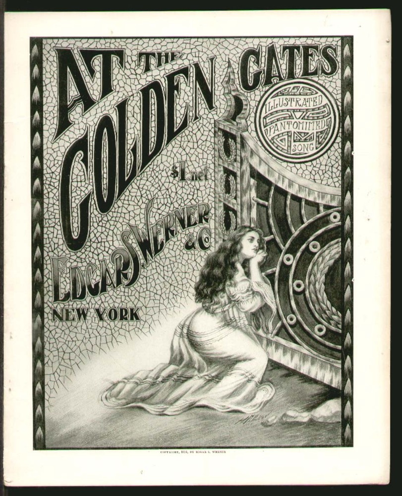 At The Golden Gates 1904 Illustrated Pantomimed Song