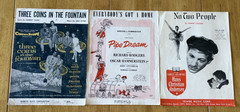 Mixed Lot of 60 Vintage 1950&rsquo;s-1960&rsquo;s Piano Vocal Sheet Music. Folk, Pop, Etc.