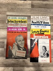 Lot of 20 Antique And Vintage Sheet Music Color Art Deco Show Tunes Ballads