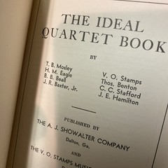1926 The Ideal Quartet Book Antique Gospel Hymnal Showalter & Stamps Companies