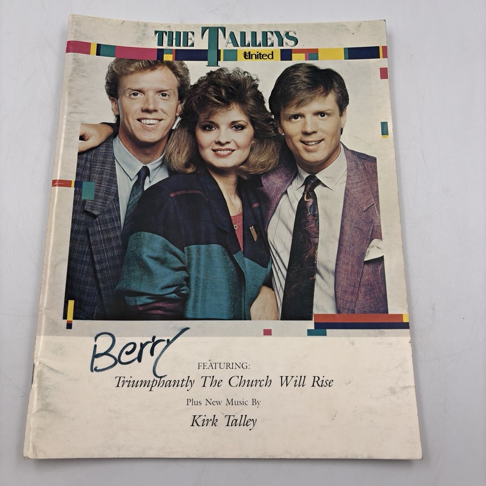 1987 The Talleys United Gospel Songbook by Kirk Talley Vintage Sheet Music