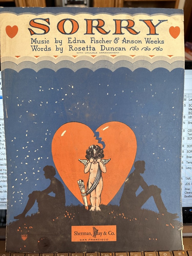 9×12 3-pack Of Post/1920 Popular Songs Sheet Music