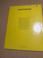 YES Close To The Edge Songbook Piano Guitar Lyrics Photos NO RECORD VG