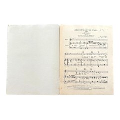 Lee Morse Shadow On The Wall Female Jazz Legend Sheet Music Remick 1926 Rare