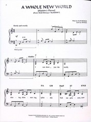 A Whole New World Sheet Music Aladdin Theme Walt Disney Vocal Duet Easy Piano