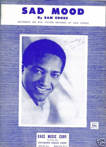 SAM COOKE Sheet Music SAD MOOD Criterion Publ. 60&rsquo;s POP Soul R&B