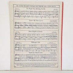 Vintage 1926 Mary Lou Sheet Music Wolverine Four Cover Photo
