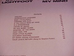 Gordon Lightfoot Songbook If You Could Read My Mind Guitar Piano Vocal