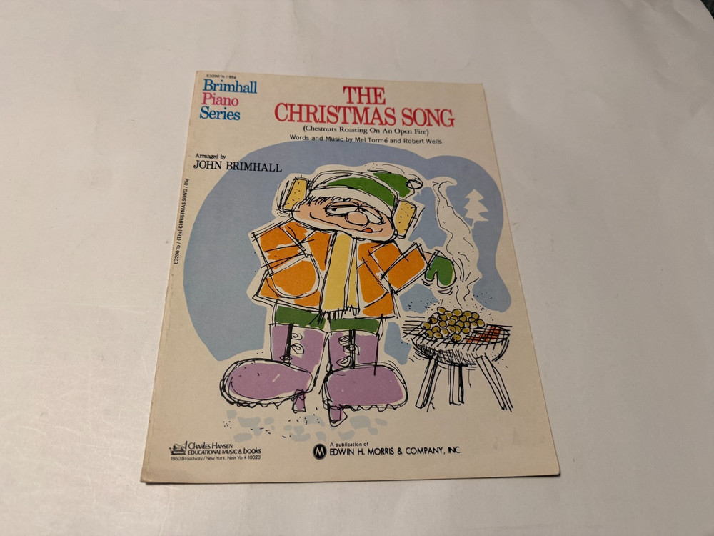 1946 The Christmas Song Sheet Music Piano Solo By John Brimhall, No Writing