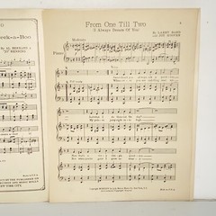 Antique 1924 From One Till Two (I Always Dream Of You) Sheet Music