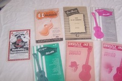LOT of SIX 1940s-50s Ukulele Sheet Music Books Ike Cliff Edwards, Chas Hansen