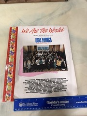 1985 We Are The World USA For Africa Original Sheet Music Michael Jackson Richie