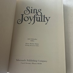 Tabernacle Publishing Choir Hymnal 1982 Song Book Voice Religious Devotional