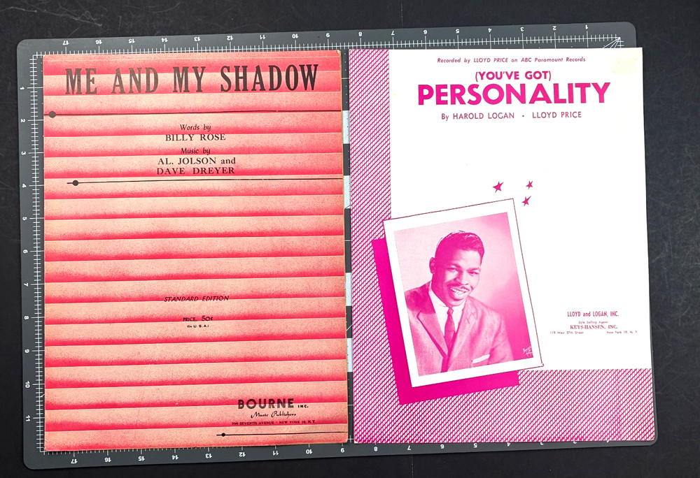 Sheet Music AL. JOLSON and Dave Dreyer & Harold Logan, LLoyd Price Lot of Two SM