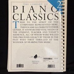 AMSCO The Library of Piano Classics 2 Songbook for Piano Solo Classical Int
