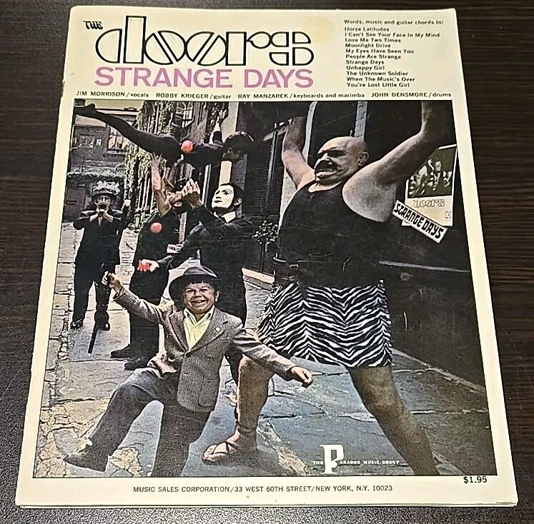 The Doors Strange Days Songbook Original 1968 Paradox Nipper Music