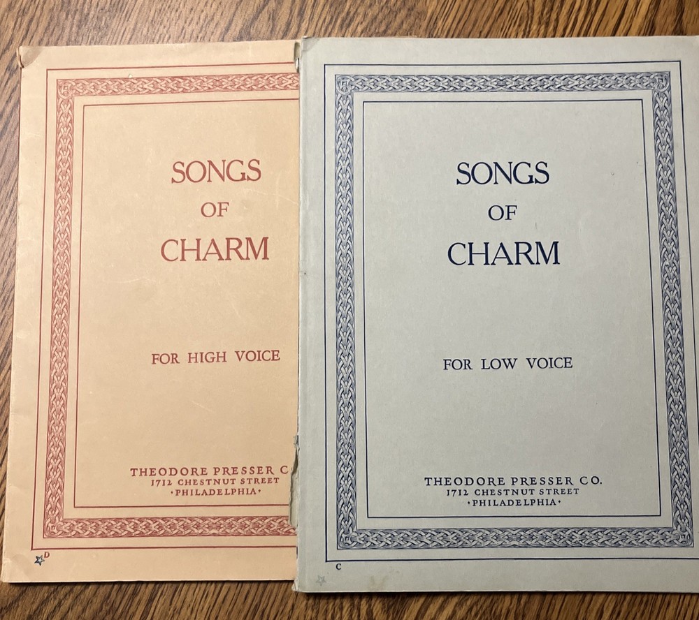 Songs of Charm for Low & HighVoice Theodore Presser Sheet Music Book Piano Vocal