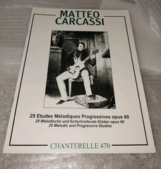 Matteo Carcassi 25 Etudes Classical Guitar Sheet Music Solos