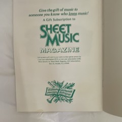 Sheet Music Magazine A Bouquet of Great Love Songs Piano Easy Listening Pop