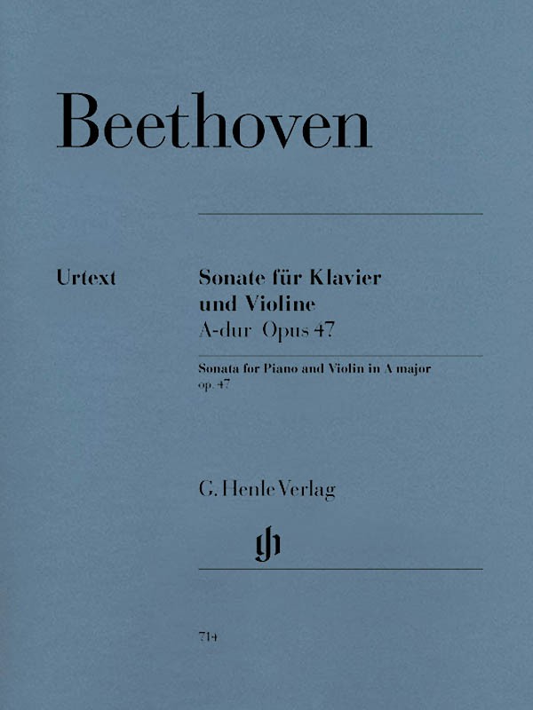 Beethoven Sonata Piano & Violin A Major Op 47 Henle Urtext Sheet Music Book