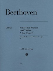 Beethoven Sonata Piano & Violin A Major Op 47 Henle Urtext Sheet Music Book