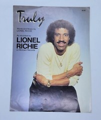 Truly Lionel Richie 1982 Piano Vocal Guitar Sheet Music Motown Cherry Lane