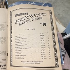 Robbins Music Corporation Hollywood Dance Folio No. 14 Dance Song Book