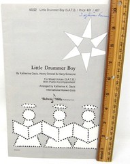 Little Drummer Boy Sheet Music 1960 Piano SATB Mixed Voices Choir Piano