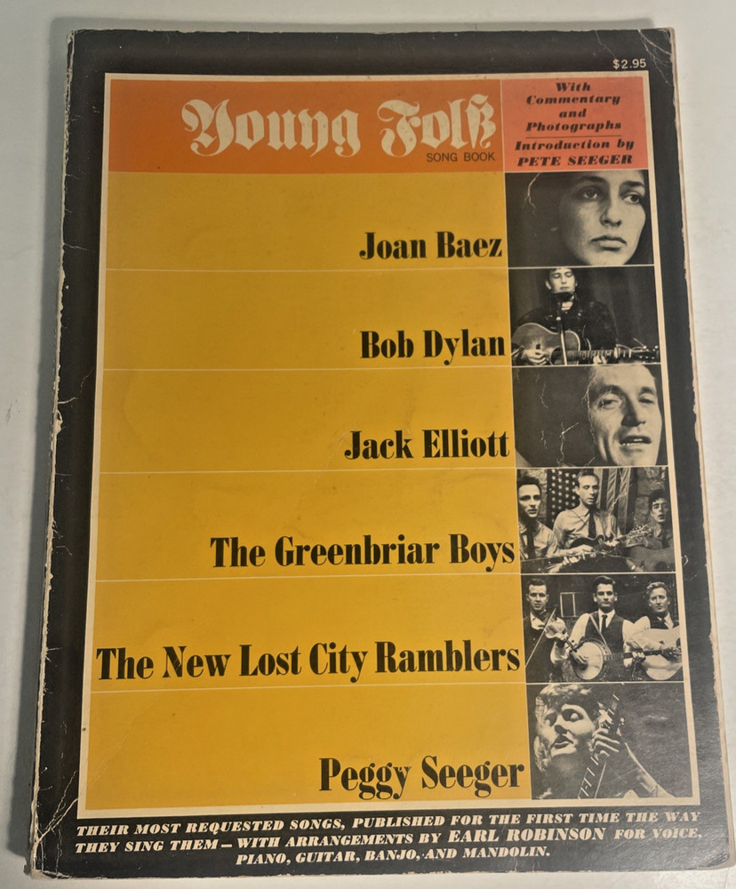 YOUNG FOLK Song Book 1963 Joan Baez, Bob Dylan, Jack Elliot, Greenbriar 1st ed