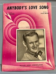 1946, Anybody&rsquo;s Love Song, Paul Mann, Miller Music Corp, Vintage, Sheet Music
