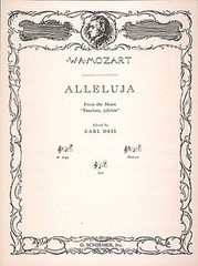 Mozart Alleluia from Exsultate jubilate High Voice in F Vocal Solo 050277660