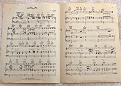 John Lennon Yoko Ono Woman Sheet Music for Piano Vocal Guitar 1980 Lenono Music