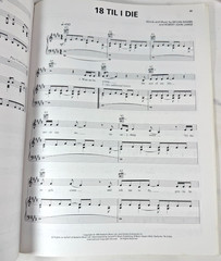 BRYAN ADAMS – 18 TIL I DIE – Piano Vocal Guitar TAB Songbook Sheet Music
