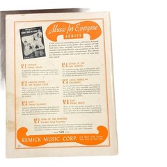 1951 Harms Hits Through The Years Piano/Guitar Chord Symbol Sheet Music 88-Page