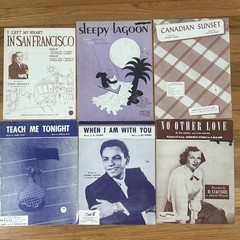 Lot of 57 Vintage Sheet Music 1940-70s Movie Themes Songs Broadway Lucille Ball