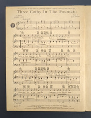 Three Coins in the Fountain Vtg Sheet Music from 20th Century Fox Movie 1954