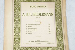 1901 A. Jul. Beidermann Daisy Antique Piano Sheet Music, Oliver Ditson Company