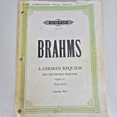Brahms A German Requiem Op 45 Vocal Score German Text Ein Deutsches Requiem Vtg