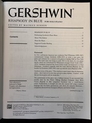 Gershwin Rhapsody In Blue Solo Piano Sheet Music Alfred Masterworks