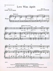 Love Wins Again Sheet Music The Streets Of New York 1963 Musical Richard Chodosh