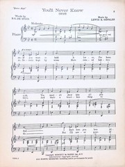 You&rsquo;ll Never Know Sheet Music Queen High 1926 Musical Lewis Gensler B G DeSylva
