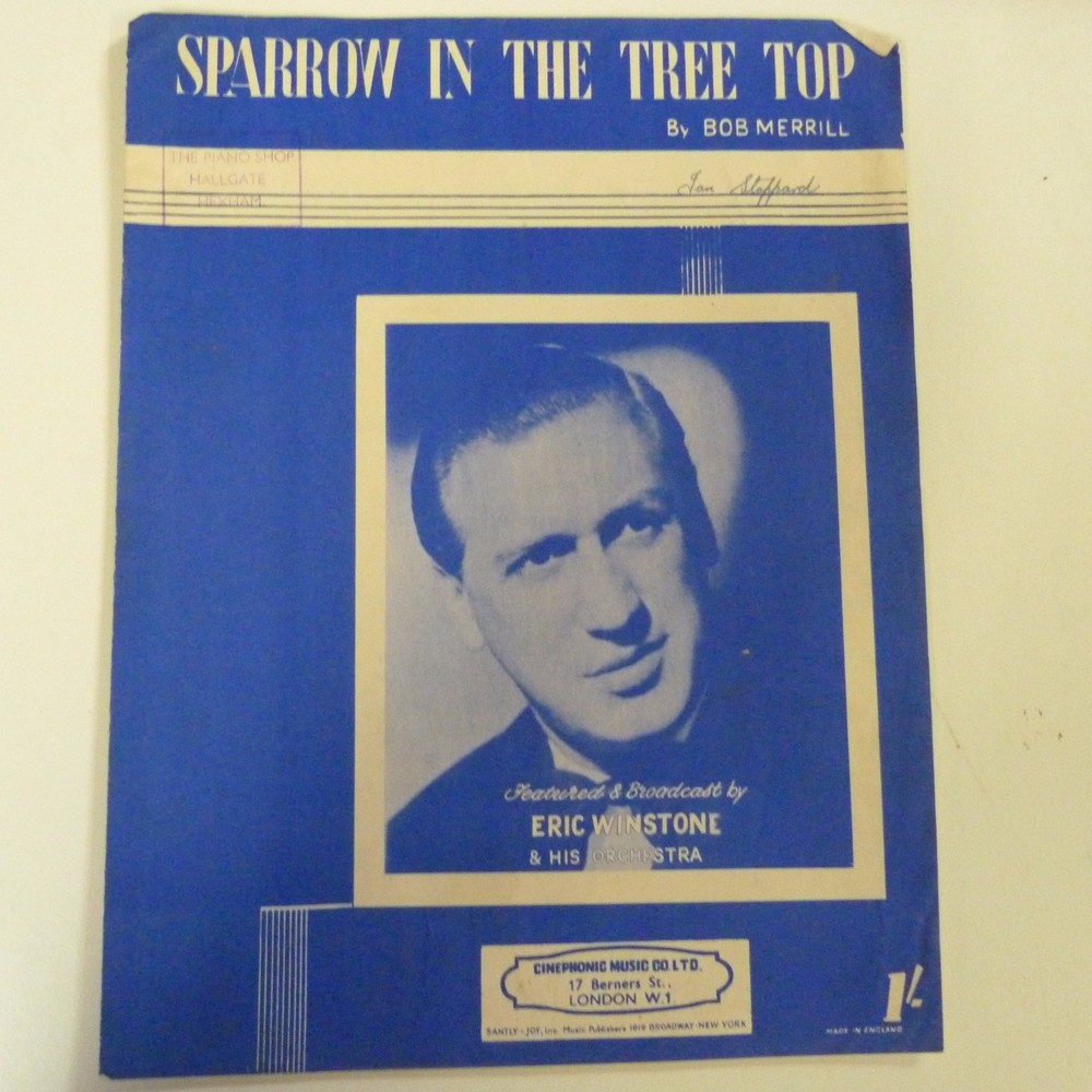 song sheet SPARROW IN THE TREE TOP Eric Winstone 1951