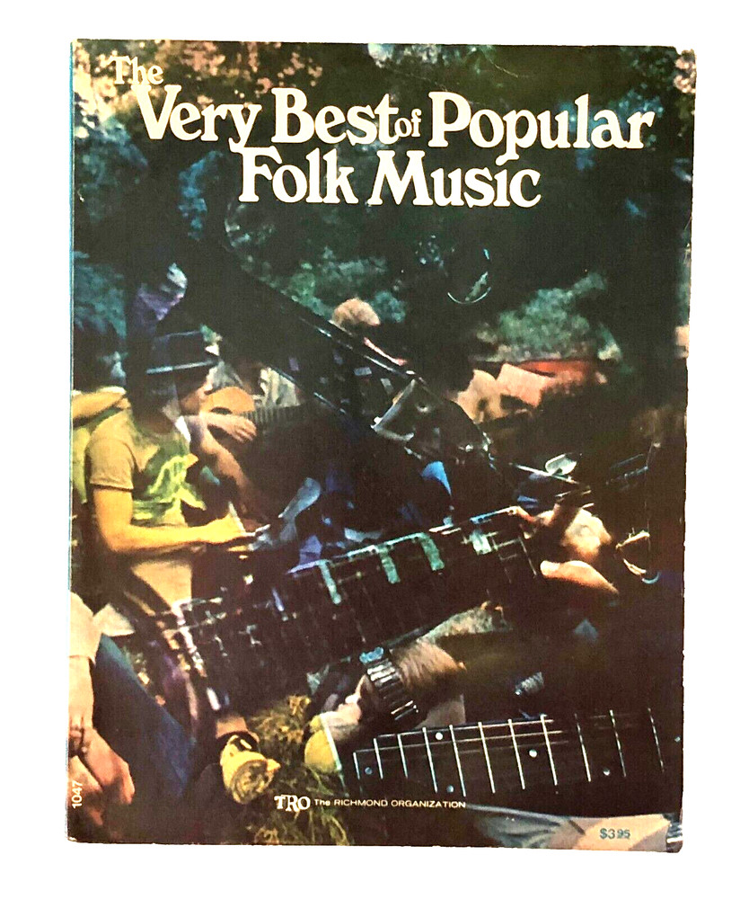Very Best of Popular Folk Music Book 192 Pages Piano Sheet Music Lyrics Vintage